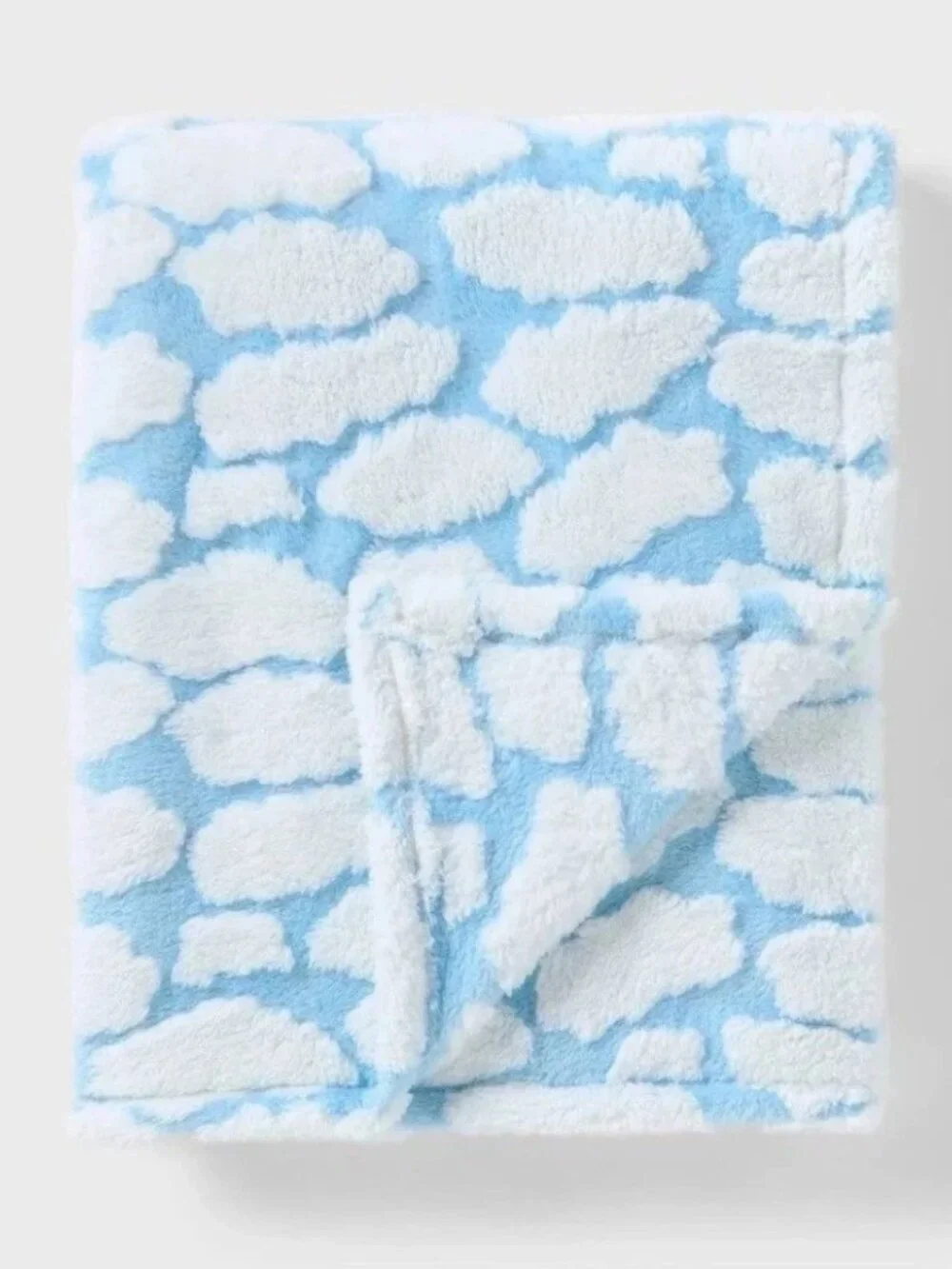 NEW Cloud Plush Kids' Throw Blanket Blue - Pillowfort™